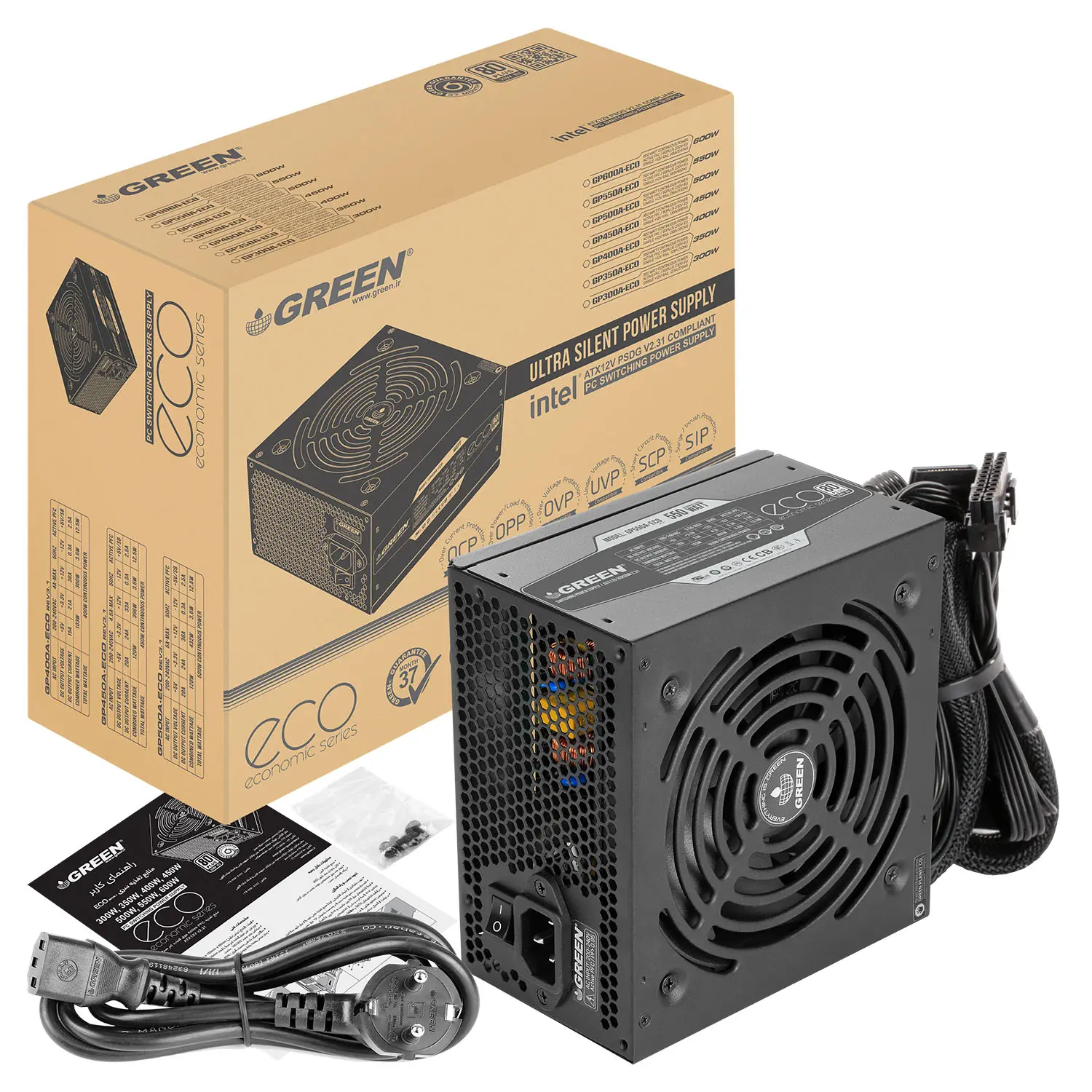 GP550A-ECO-07 Power Green 550w ECO - تصویر 1